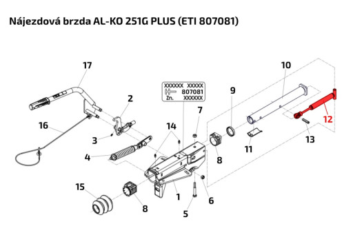 Tlumič nájezdové brzdy AL-KO 251G PLUS č.2