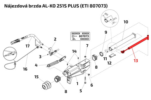 Tlumič nájezdové brzdy AL-KO 161S PLUS (950-1600 kg) č.2