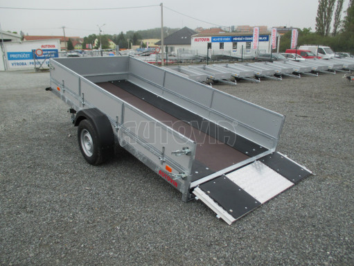 Brzděný sklopný valník s rampou ZV 31 1,3T B1 skl 3,60x1,60/0,50