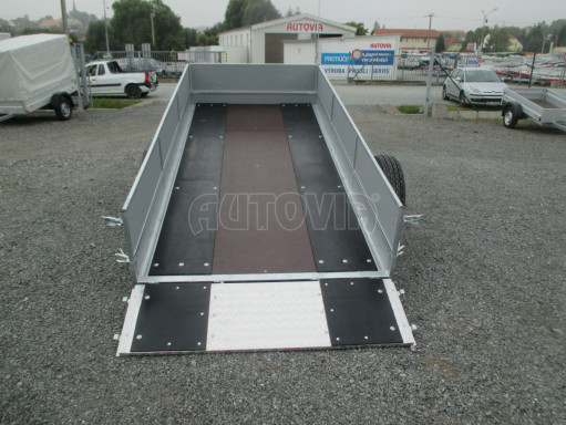 Brzděný sklopný valník s rampou ZV 31 1,3T B1 skl 3,60x1,60/0,50