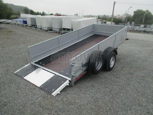 Brzděný sklopný valník s rampou ZV 31 1,3T B1 skl 3,60x1,60/0,50