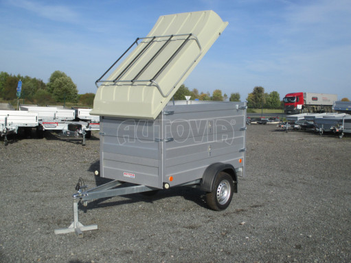 Přívěsný vozík za osobní auto HD 3 750kg 2,07x1,10/1,20 2ks nástavba víko č.1