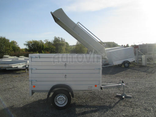 Přívěsný vozík za osobní auto HD 3 750kg 2,07x1,10/1,20 2ks nástavba víko č.17