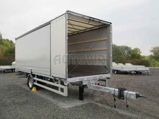 Jednonápravový 18-ti paletový vzduchem brzděný nákladní přívěs AVG 10T 7,40x2,48/2,50 č.12