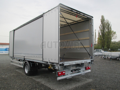 Jednonápravový 18-ti paletový vzduchem brzděný nákladní přívěs AVG 10T 7,40x2,48/2,50 č.26