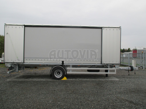 Jednonápravový 18-ti paletový vzduchem brzděný nákladní přívěs AVG 10T 7,40x2,48/2,50 č.28