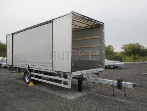 Jednonápravový 18-ti paletový vzduchem brzděný nákladní přívěs AVG 10T 7,40x2,48/2,50 č.29