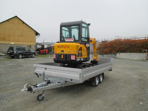 Přívěs pro převoz UNC a bagrů AD 3,5T 4,17x2,09/0,35 čelo