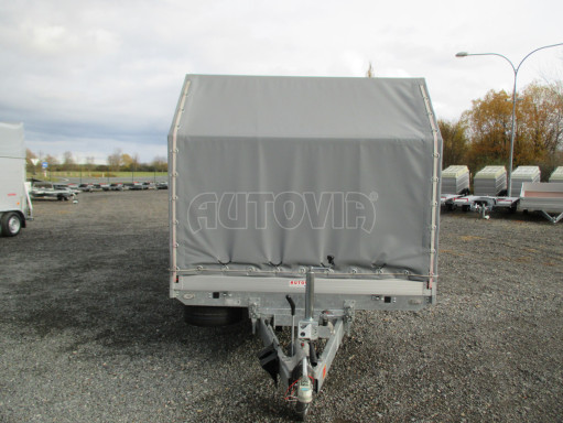 Hydraulicky sklopný přívěs s plachtou AD 3,5T 6,10x2,09/1,80 č.2