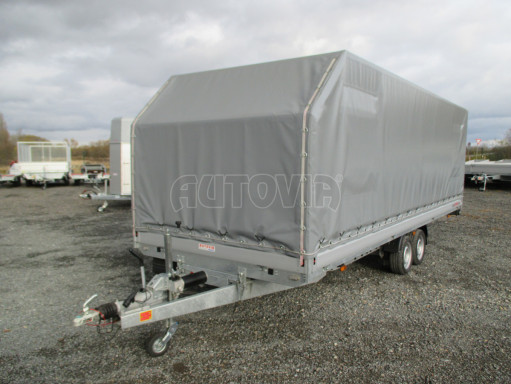 Hydraulicky sklopný přívěs s plachtou AD 3,5T 6,10x2,09/1,80 č.3