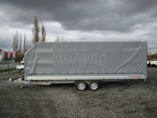 Hydraulicky sklopný přívěs s plachtou AD 3,5T 6,10x2,09/1,80 č.4