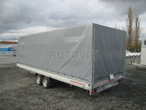 Hydraulicky sklopný přívěs s plachtou AD 3,5T 6,10x2,09/1,80 č.5
