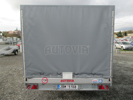 Hydraulicky sklopný přívěs s plachtou AD 3,5T 6,10x2,09/1,80 č.6