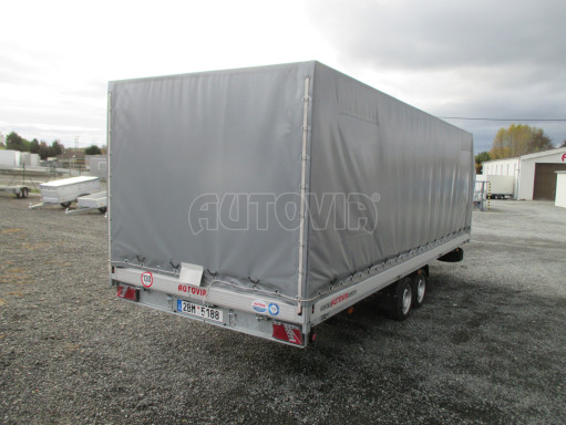 Hydraulicky sklopný přívěs s plachtou AD 3,5T 6,10x2,09/1,80 č.7