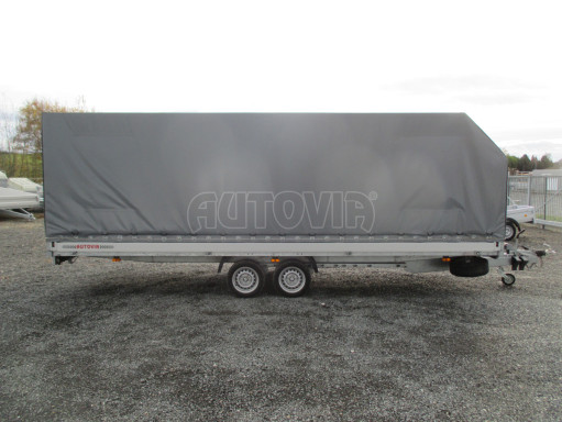 Hydraulicky sklopný přívěs s plachtou AD 3,5T 6,10x2,09/1,80 č.8
