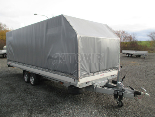 Hydraulicky sklopný přívěs s plachtou AD 3,5T 6,10x2,09/1,80 č.9