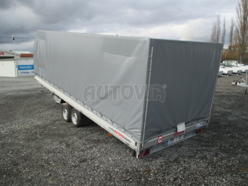 Hydraulicky sklopný přívěs s plachtou AD 3,5T 6,10x2,09/1,80 č.13