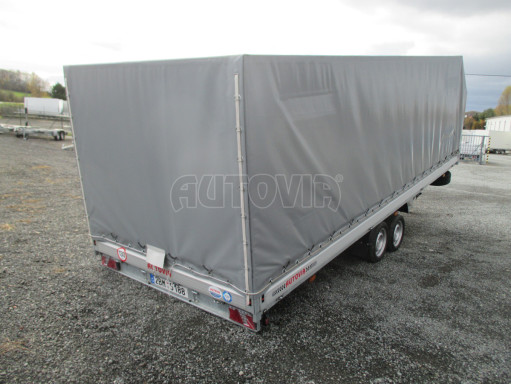 Hydraulicky sklopný přívěs s plachtou AD 3,5T 6,10x2,09/1,80 č.15