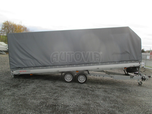 Hydraulicky sklopný přívěs s plachtou AD 3,5T 6,10x2,09/1,80 č.16