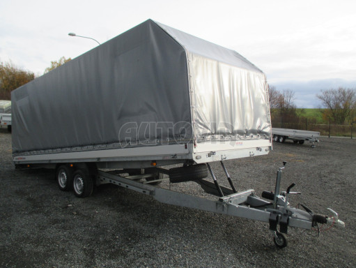 Hydraulicky sklopný přívěs s plachtou AD 3,5T 6,10x2,09/1,80 č.17