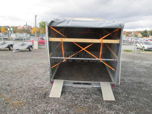 Hydraulicky sklopný přívěs s plachtou AD 3,5T 6,10x2,09/1,80 č.20