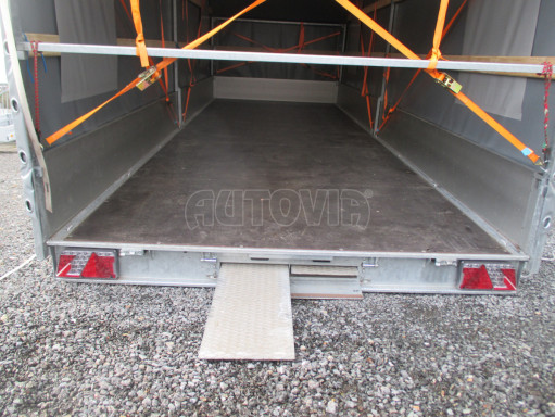 Hydraulicky sklopný přívěs s plachtou AD 3,5T 6,10x2,09/1,80 č.24
