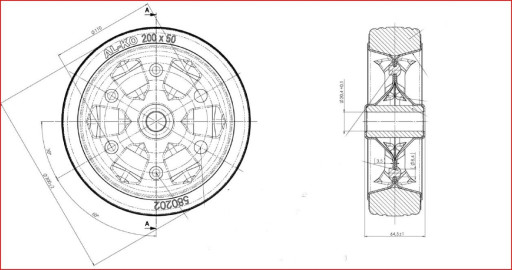 Kolečko samostatné AL-KO 200x50 (500kg) č.2