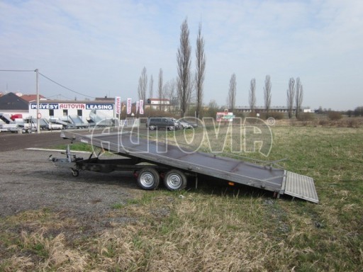 Přívěsný vozík na převoz aut AD 3,5T plato s rampou č.2