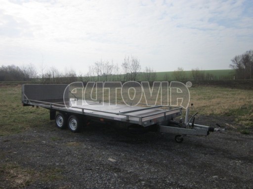 Přívěsný vozík na převoz aut AD 3,5T plato s rampou č.4