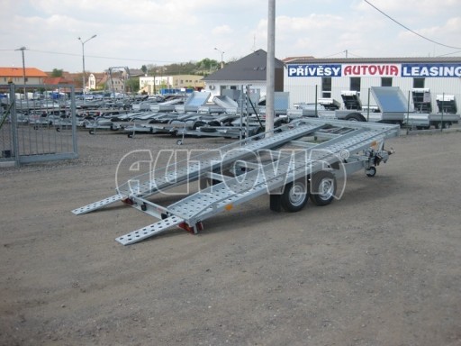 Hydraulicky sklopný přívěs pro přepravu aut AD 2,7T 4,17x2,09