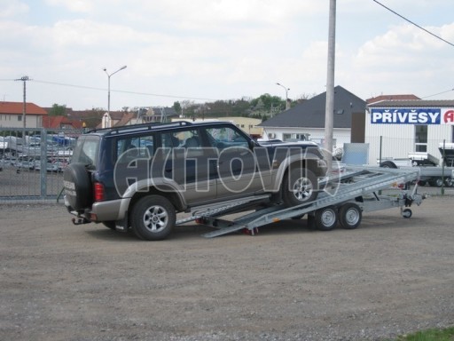 Hydraulicky sklopný přívěs pro přepravu aut AD 2,7T 4,17x2,09