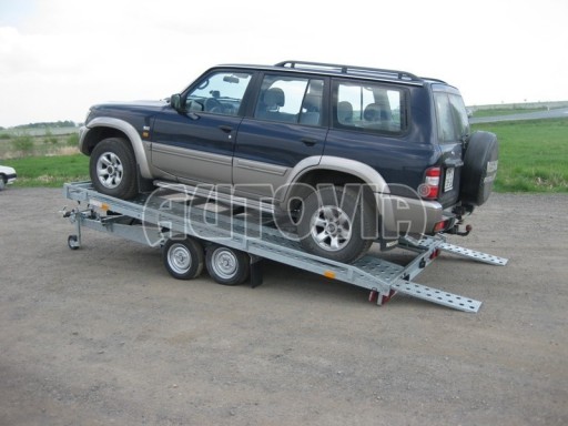 Hydraulicky sklopný přívěs pro přepravu aut AD 2,7T 4,17x2,09