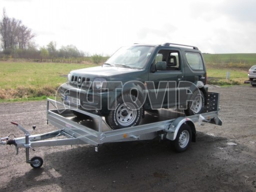 Sklopný přívěs pro přepravu mechanizace, automobilů PZ 1,5T SK 3,65x1,85* č.4