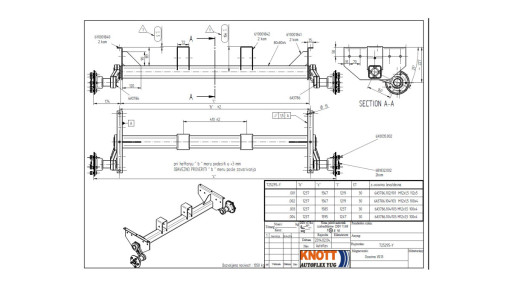 Náprava Knott VG13M(1350kg) b-1237 c-1567mm 100x4 č.2