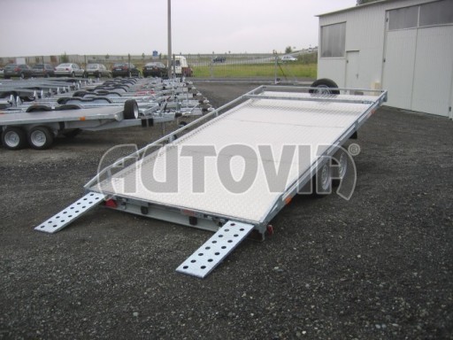 Přívěs pro přepravu automobilů AD 2,7T 4,17x2,09 Alu sendvič plato
