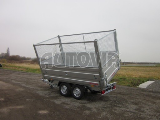 Třístranný sklopný přívěs ATS 3SKS 3,5T 3,32x1,70/1,70 nástavba, GITTER v elektrice