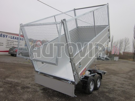 Třístranný sklopný přívěs ATS 3SKS 3,5T 3,32x1,70/1,70 nástavba, GITTER v elektrice