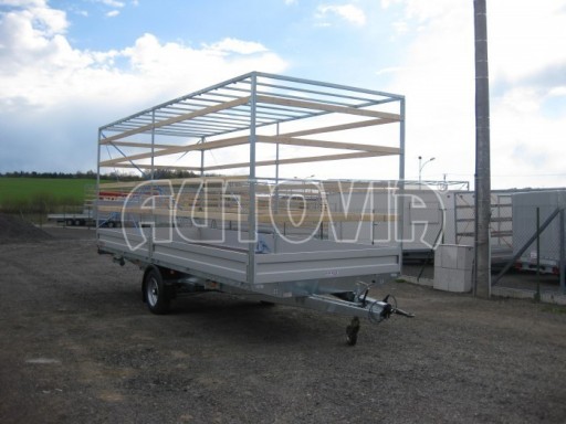 Přívěs valníkový s konstrukcí DN 3,5T B1 6,61x2,47/2,50 oko