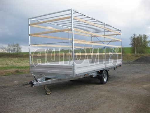 Přívěs valníkový s konstrukcí DN 3,5T B1 6,61x2,47/2,50 oko