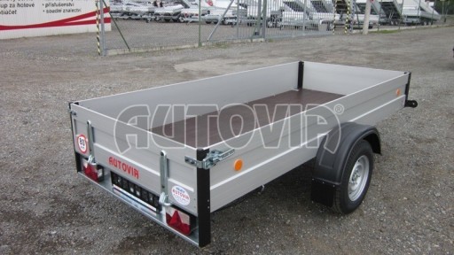 Přívěsný vozík s hliníkovými bočnicemi ZV 30 ALU 1,3T B1 3,00x1,31/0,35