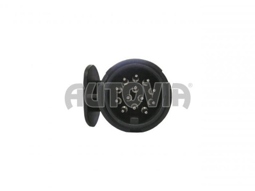 Zástrčka - vidlice 13 pól 12V s gumovým vývodem pro 2 kabely č.1