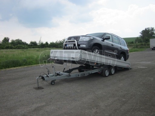 Dvouosý brzděný přívěs s hydraulicky sklopnou plochou AD speciál valník 2,7t  4,15/1,88/0,35** č.3