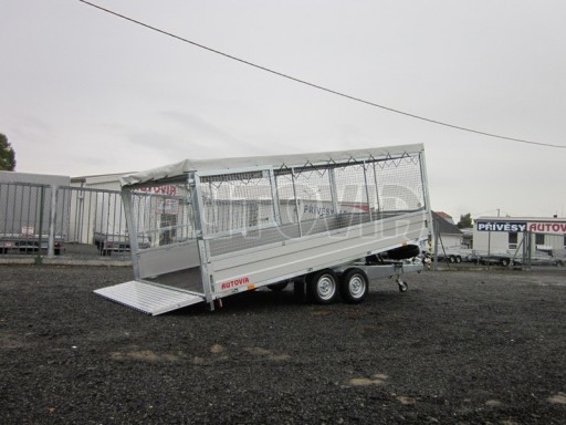 Dvouosý brzděný přívěs s hydraulicky sklopnou plochou AD speciál valník 2,7t  4,15/1,88/0,35** č.5