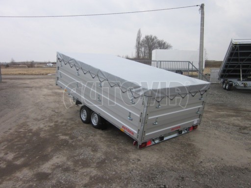 Dvouosý brzděný přívěs s hydraulicky sklopnou plochou AD speciál valník 2,7t  4,15/1,88/0,35** č.6