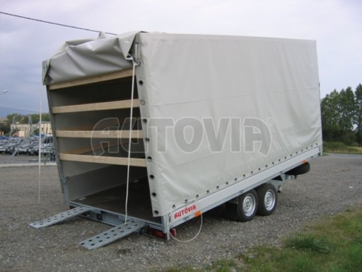 Dvouosý brzděný přívěs s hydraulicky sklopnou plochou AD speciál valník 2,7t  4,15/1,88/0,35** č.7