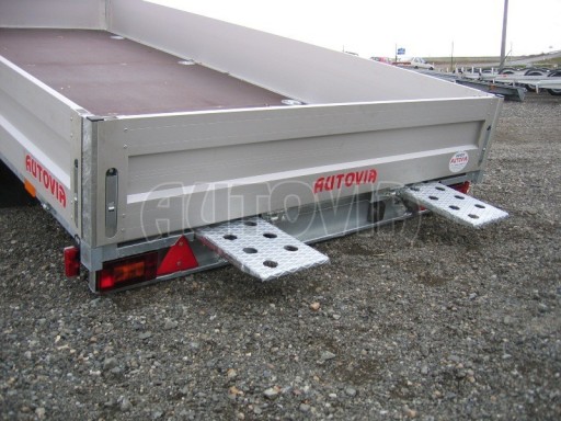 Dvouosý brzděný přívěs s hydraulicky sklopnou plochou AD speciál valník 2,7t  4,15/1,88/0,35** č.8