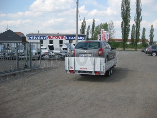Dvouosý brzděný přívěs s hydraulicky sklopnou plochou AD speciál valník 2,7t  4,15/1,88/0,35** č.14