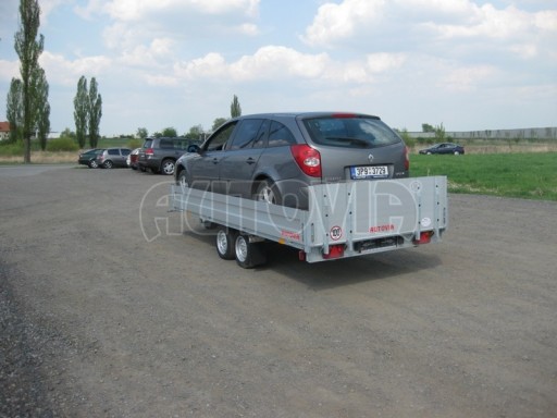 Dvouosý brzděný přívěs s hydraulicky sklopnou plochou AD speciál valník 2,7t  4,15/1,88/0,35** č.15