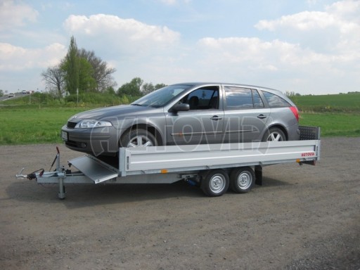 Dvouosý brzděný přívěs s hydraulicky sklopnou plochou AD speciál valník 2,7t  4,15/1,88/0,35** č.16