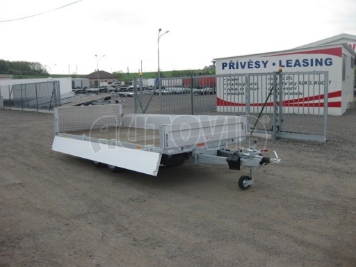Dvouosý brzděný přívěs s hydraulicky sklopnou plochou AD speciál valník 2,7t  4,15/1,88/0,35** č.17